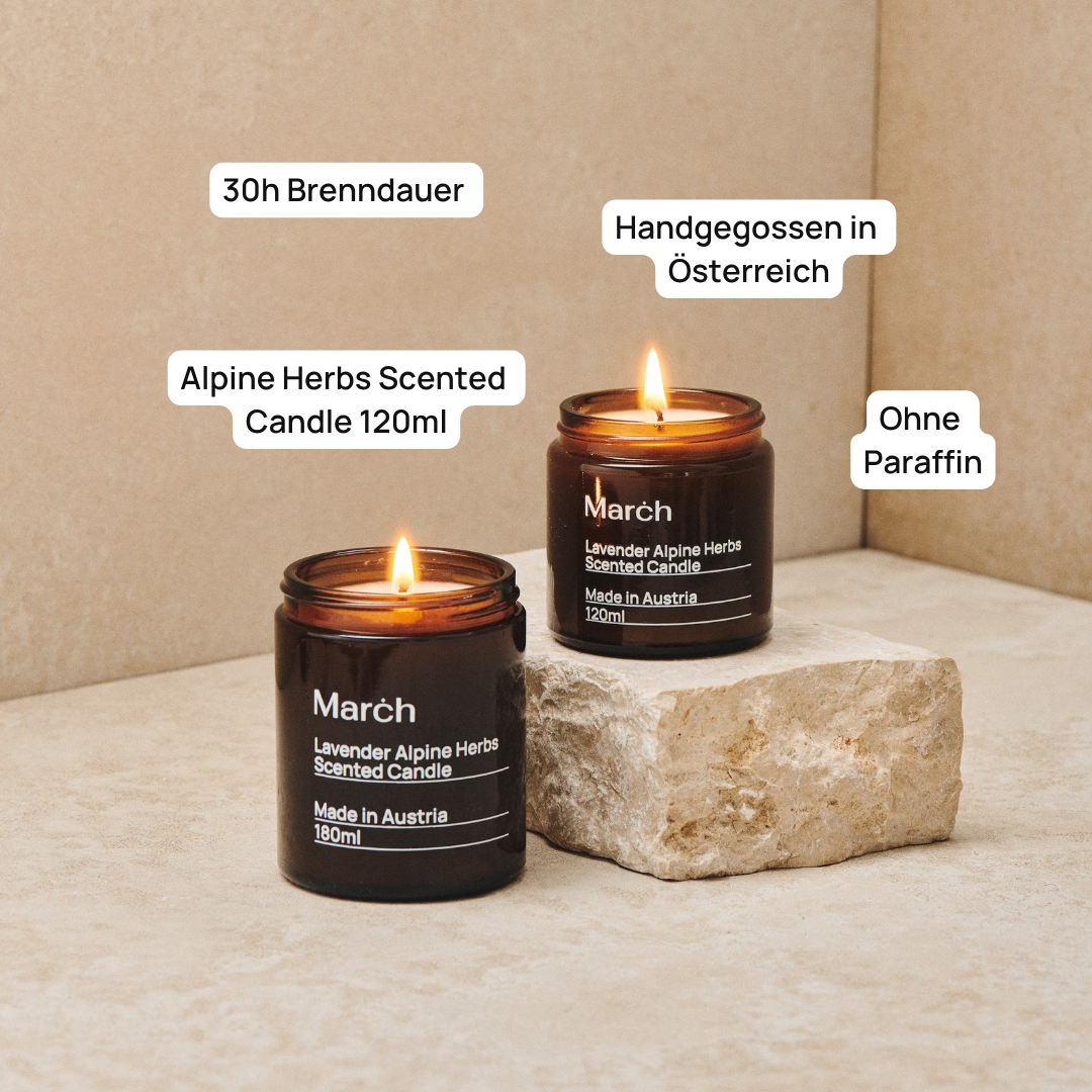 March Lavender Alpine Herbs Scented Candle